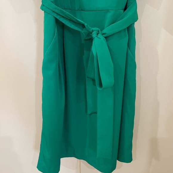Eliza J Green Mini Dress with Pockets and Tie Size 10 - Picture 6 of 10